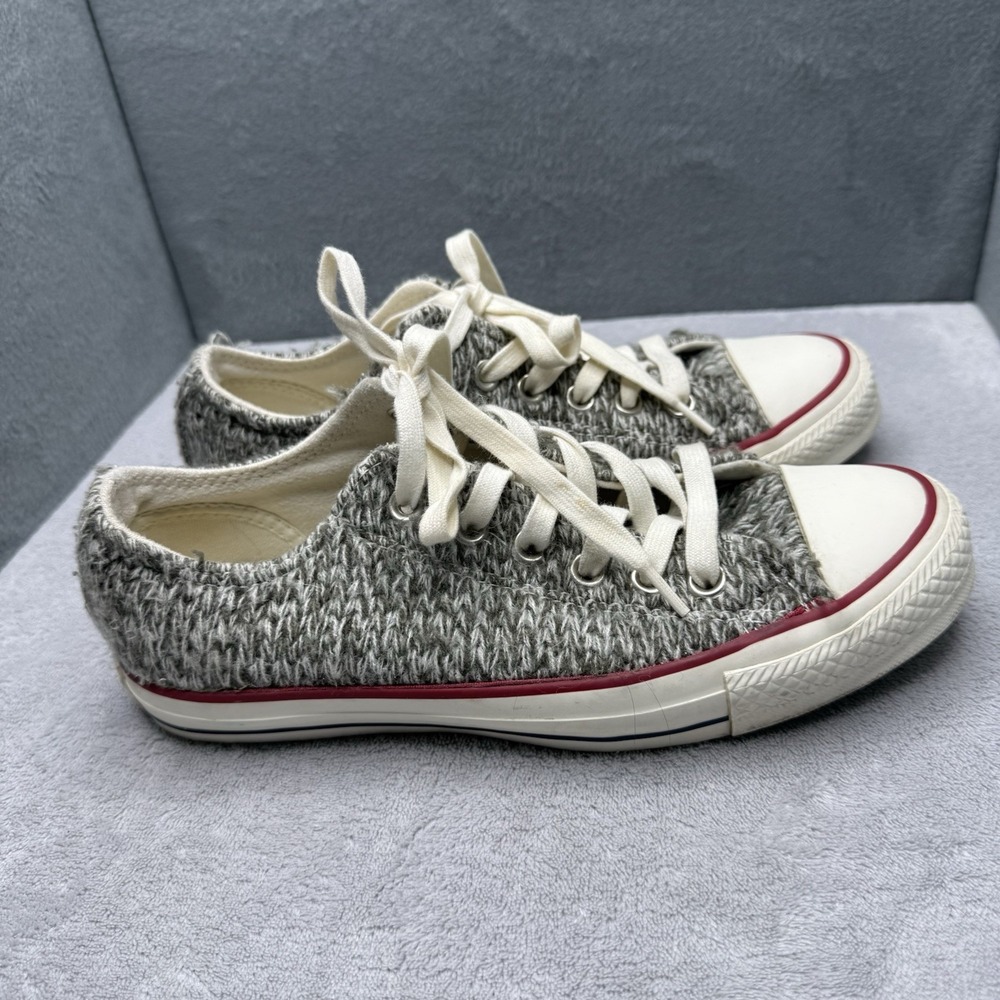 Converse Chuck Taylor All Star Sweater Knit Gray Low Top Women's Size 7